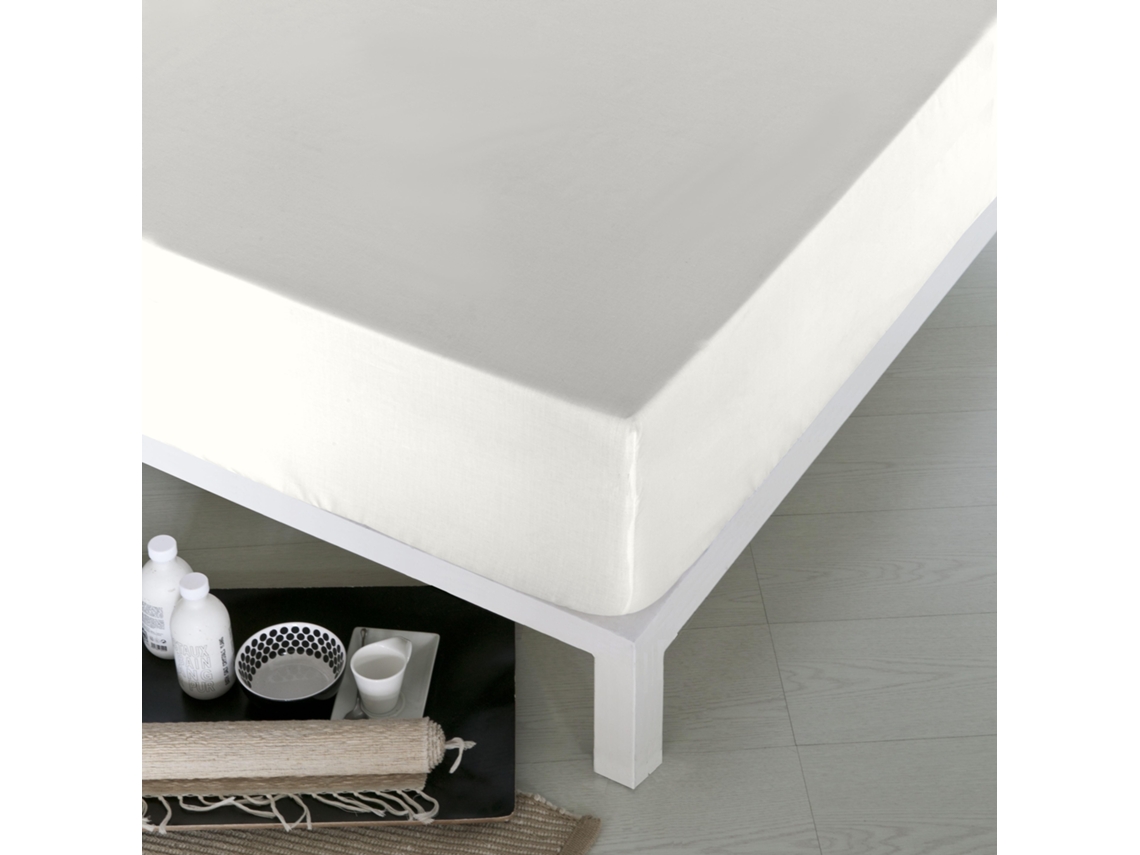 SÁBANA BAJERA BLANCO MARFIL CAMA 90 ALGODÓN EXTRA SUAVE FABRICADO EN ESPAÑA MARLEY