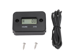 Contador de horas digital de alta precisión LCD mini impermeable para motor de tacómetro
