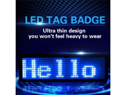 2026as-placa De Nombre Led Deslizante Recargable Programable Multilingüe Digital (azul)