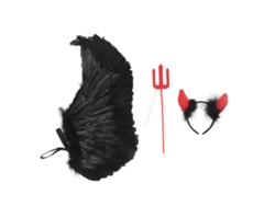 3 Pack Alas De Ángel Diablo Artesanales Ligeras Para Adultos, Disfraz De Halloween, Plumas Artificiales, Cosplay