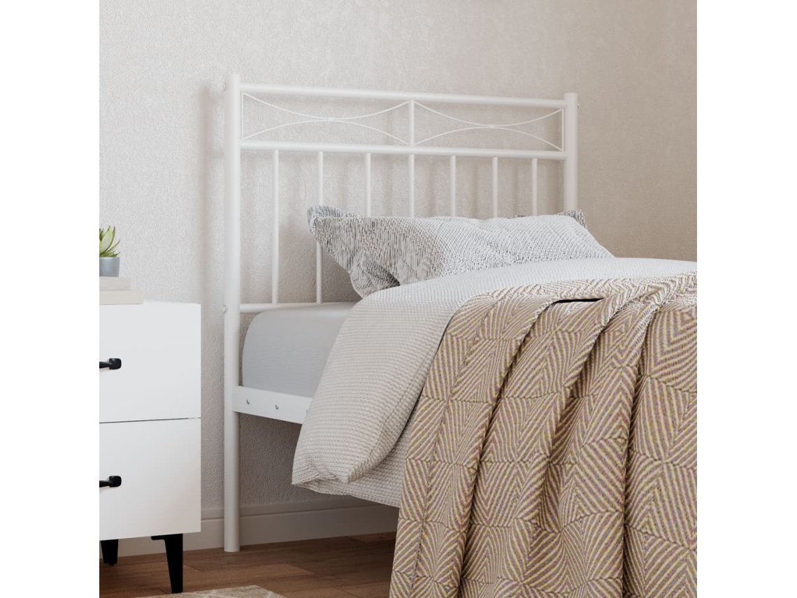 Cabecero De Metal Blanco 75 Cm