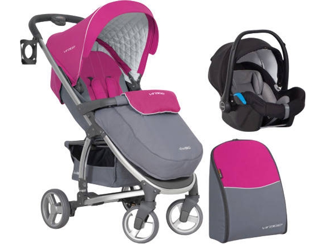 Carrito de Bebé Individual EASYGO Virage + Starter 0+ Isofix Ready Fúcsia