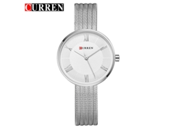 Relógio Feminino de Quartzo com Strass e Aço Inoxidável MDUG