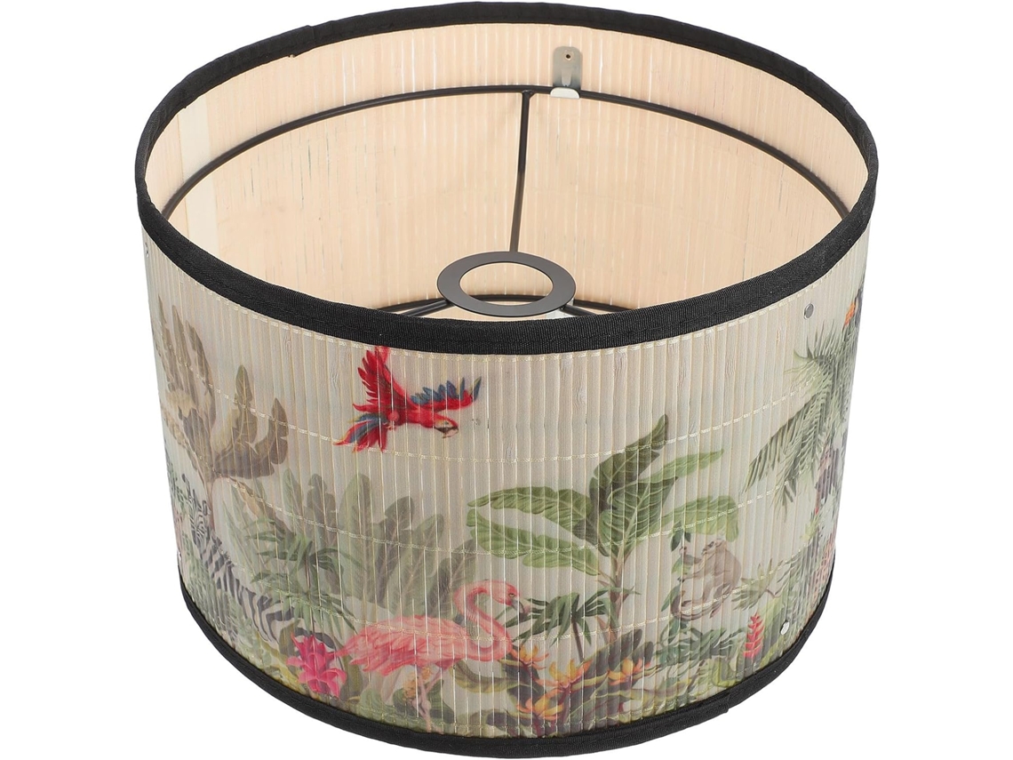 Bombilla E27 con estampado de bambú para lámparas de mesa y de pie, con cubierta ligera compatible con plafones. SFUSHOS