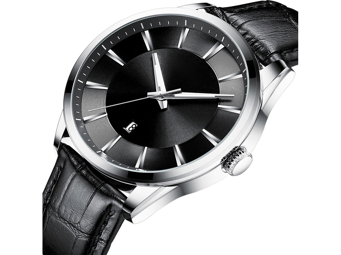 Reloj De Pulsera De Cuarzo Para Hombre Curren 8365 Con Correa De Cuero, Resistente Al Agua Y Calendario.