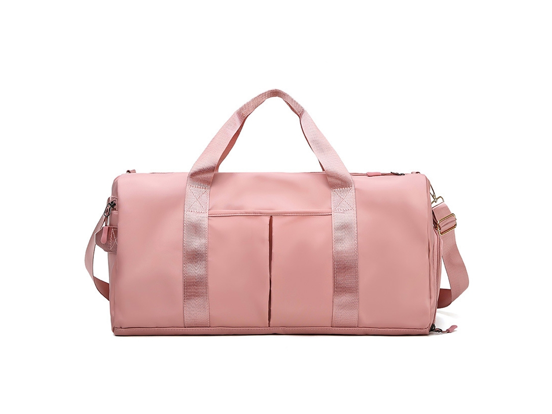 Maleta De Viaje De Mujer Para Fitness Gimnasio Separación Seca Mojada Compartimento Zapatos Maleta Rosa (40x21x20cm)