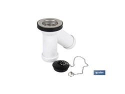 Sifón y compacto con salida ø32-40 y válvula lavabo-bidé ø70
