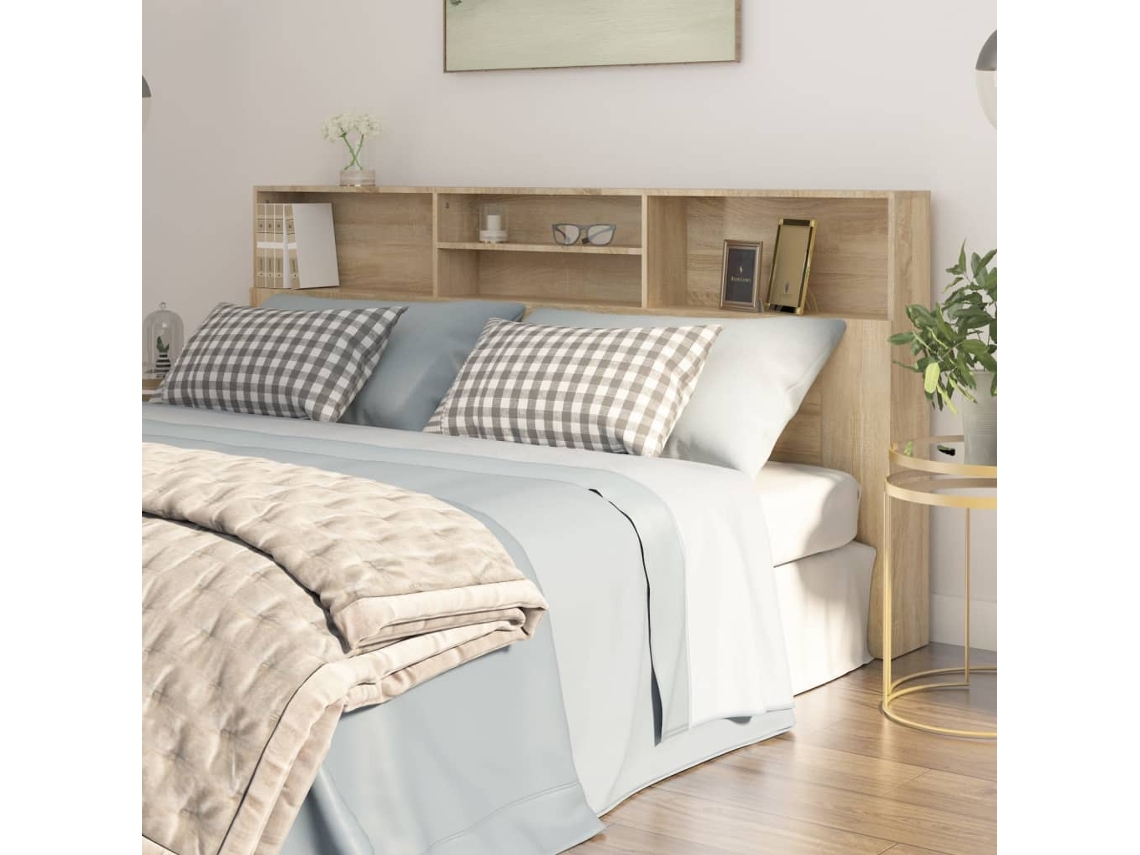 Mueble Cabecero Color Roble Sonoma 200x19x103,5 Cm