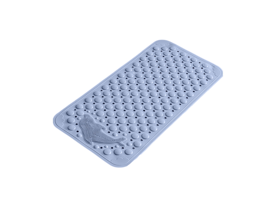 Alfombra De Baño Antideslizante Con Potente Ventosa Para Ducha Y Masaje De Pies (azul/44x75cm) Gertiz