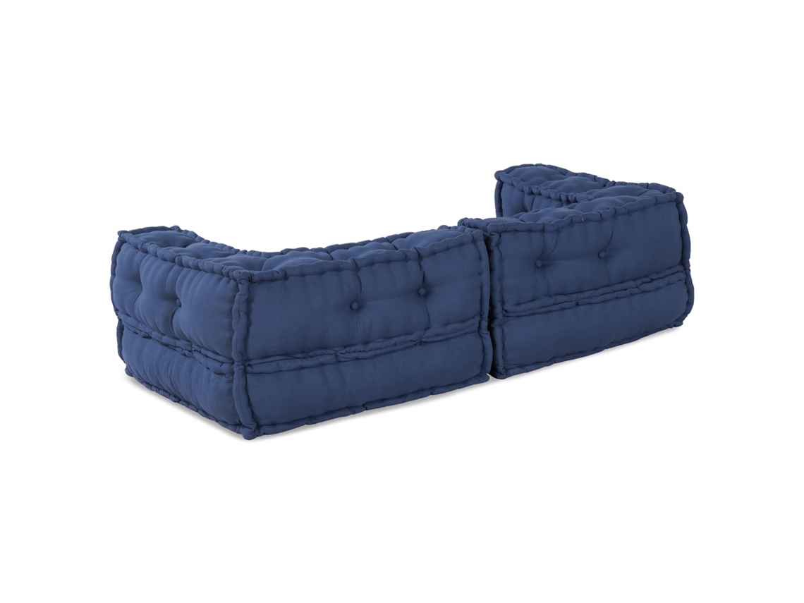 Puf modular índigo de 140 x 70 x 36 cm en tela Lovely Home
