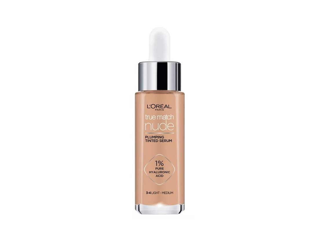 L'Oréal True Match Nude Plumping Tinted Serum Foundation 3-4 Light-Medium 30ml