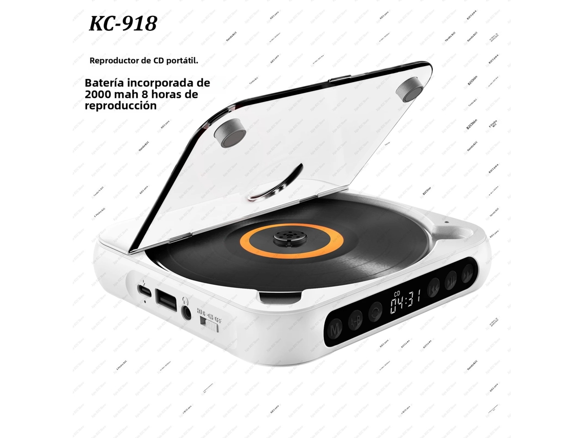 Reproductor De Cd Kc-918 Reproductor De Música Portátil Bluetooth