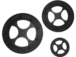 3 Rodamientos De Plástico Negro Para Tocadiscos Con Diseño Publicitario