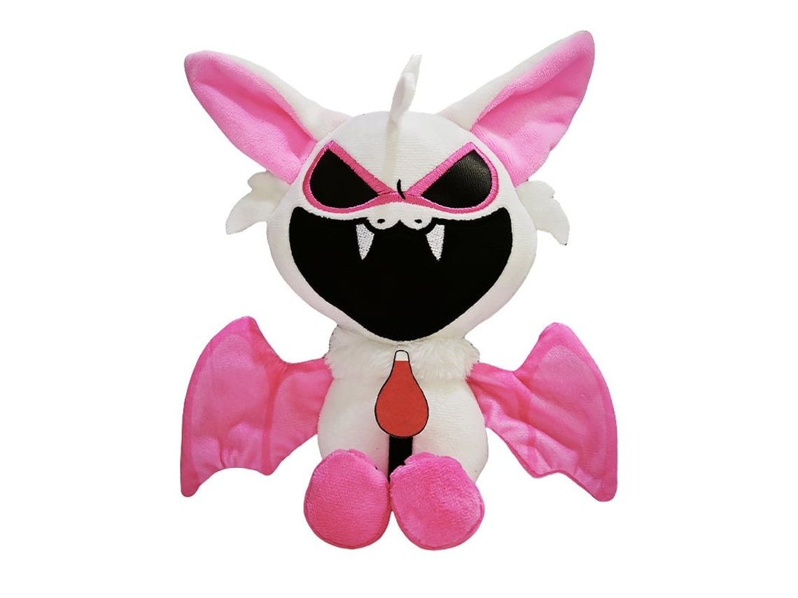 Peluche De Oveja Del Juego Nightmare Critters - Pesadilla, Murciélago Boca Grande Rosa Y Blanco,