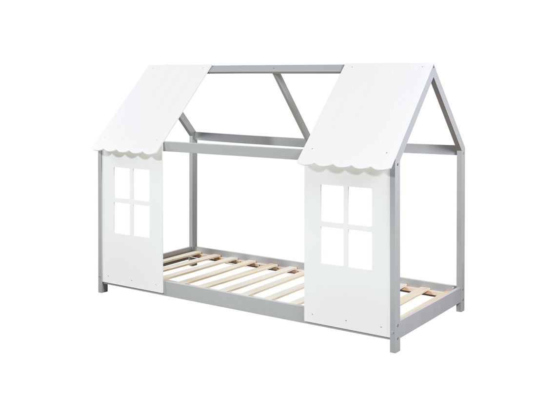 Cama Tostedt Forma Casita [EN.CASA] Gris (90x200cm)