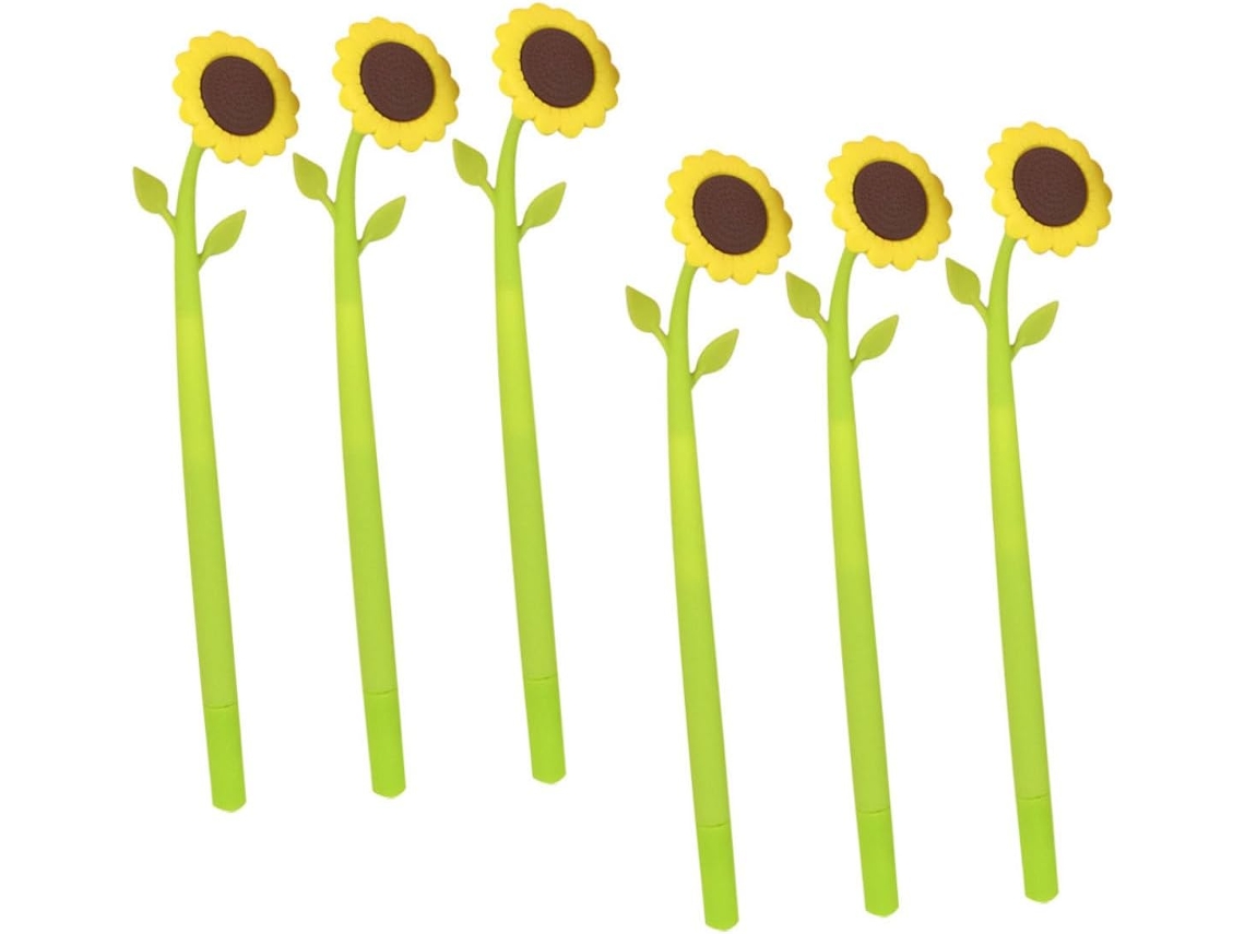 Bolígrafos Con Diseño De Girasol, Ideales Para Fiestas De Niñas. Bolígrafos Florales Para Tareas Escolares.