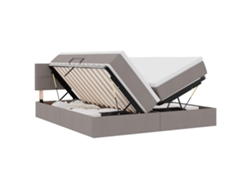 Maison Exclusive - Cama De Almacenamiento Led Con Colchón Topo 180 X 200 Cm Tela