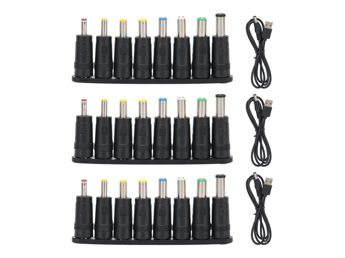 Juego De 3 Cables Usb A Dc 8 En 1 Con Conectores Intercambiables - Accesorios Para Computadora