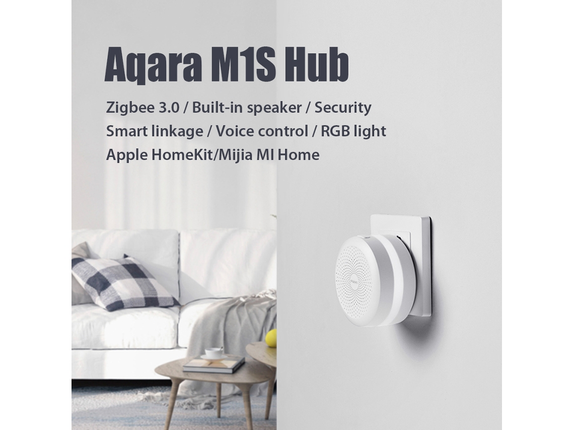 Aqara M1s Hub Gateway Zigbee 3.0 Con Luz Nocturna Led Rgb, Conexión Inteligente, Compatible Con Homekit Y La Aplicación Aqara Home.