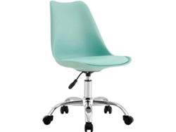 Silla de Oficina 7H SEVEN HOUSE Ruedas Verde (Brazos Fijos - Polipropileno, Espuma PU, Acero)