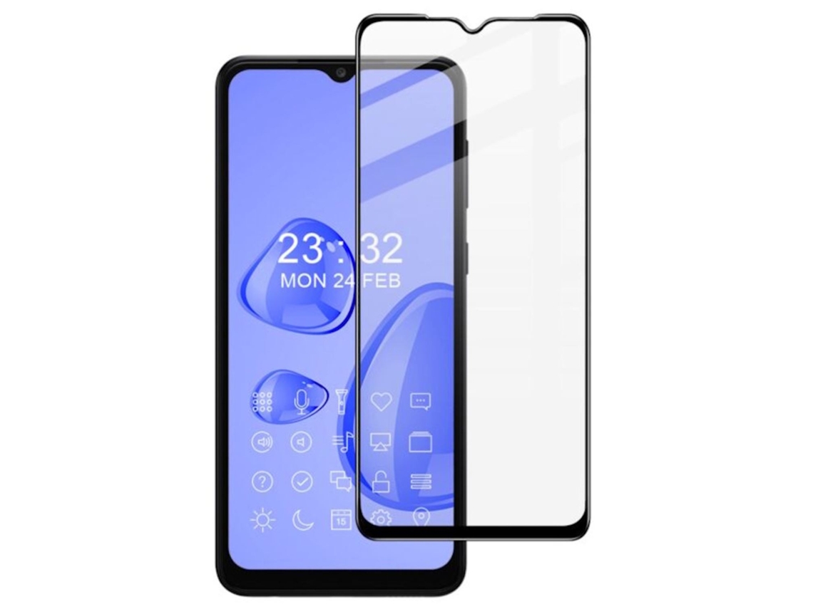 EVELATUS Vidrio 2.5D de cubierta completa para Samsung Galaxy A04 4G A045F Antiestático / Pegamento negro japonés