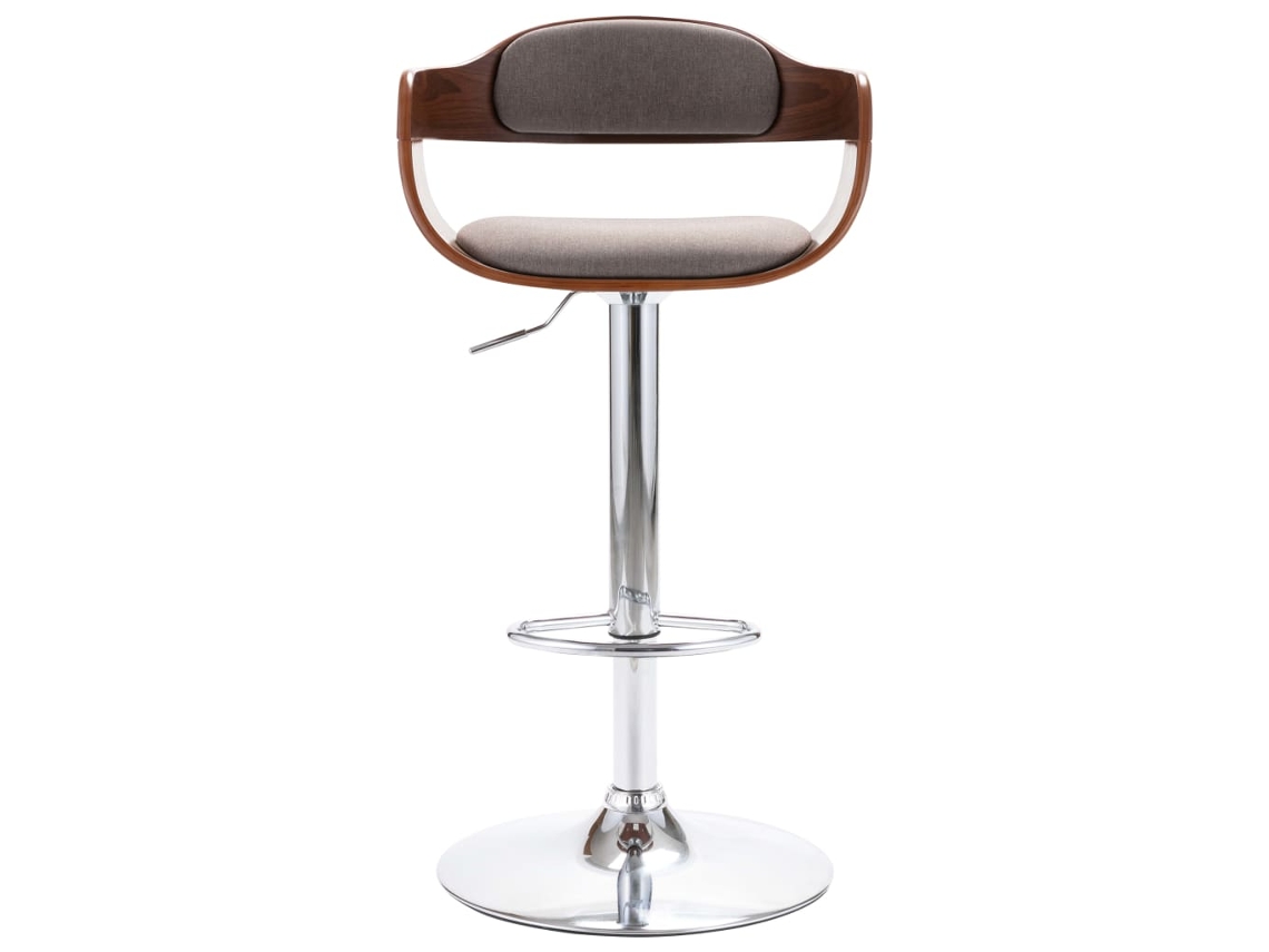 Maison Exclusive - Taburete De Cocina Madera Contrachapada Y Tela Gris Taupe