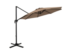 Mini Sombrilla Romana Costway 5 Inclinaciones Ajustables (3 X 3 M - Poliéster - Café)