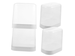 Caja Transparente Apilable De 4 Piezas Para Figuras Y Maquetas - Almacenamiento Estable