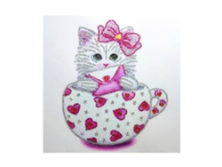 Juego Infantil De Bricolaje: Dibujo De Diamantes 3d Con Diseño De Gatito Y Diamantes De Imitación.
