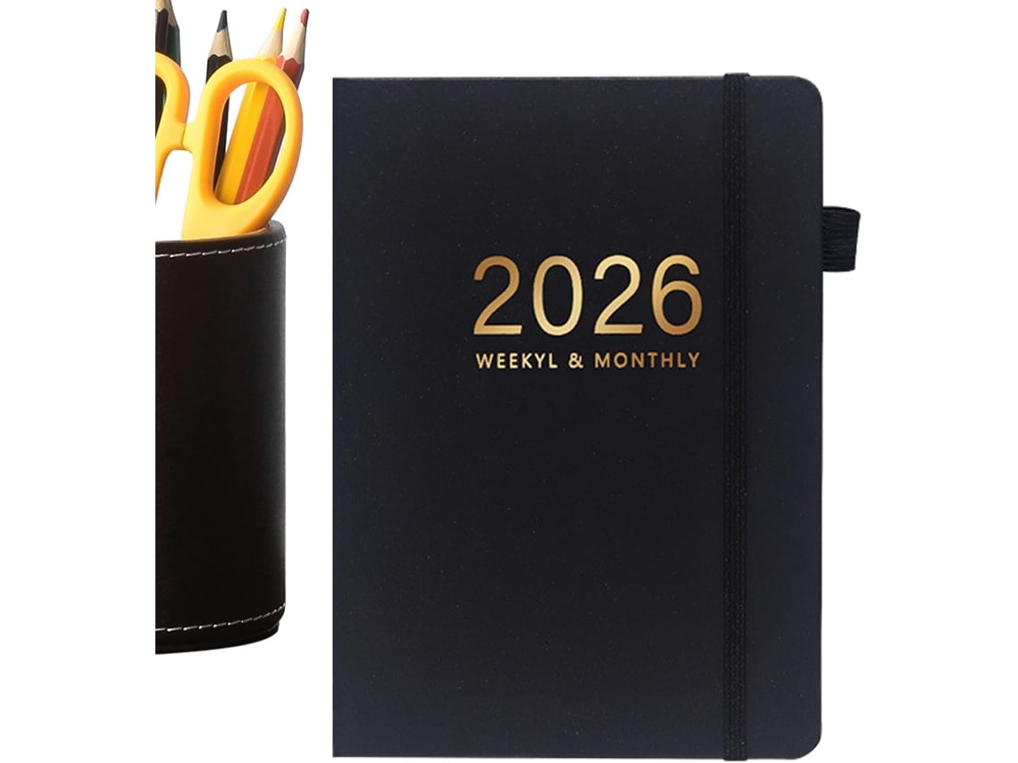 Agenda 2026 De 288 Páginas, Tamaño A5, Tapa Dura, Ideal Para El Día A Trabajo, Reuniones Y Viajes.