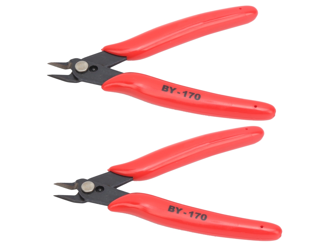 Alicates Pelacables Diagonales, Acero Al Carbono, 2 Piezas, Herramienta De Corte Ligera, 158 G