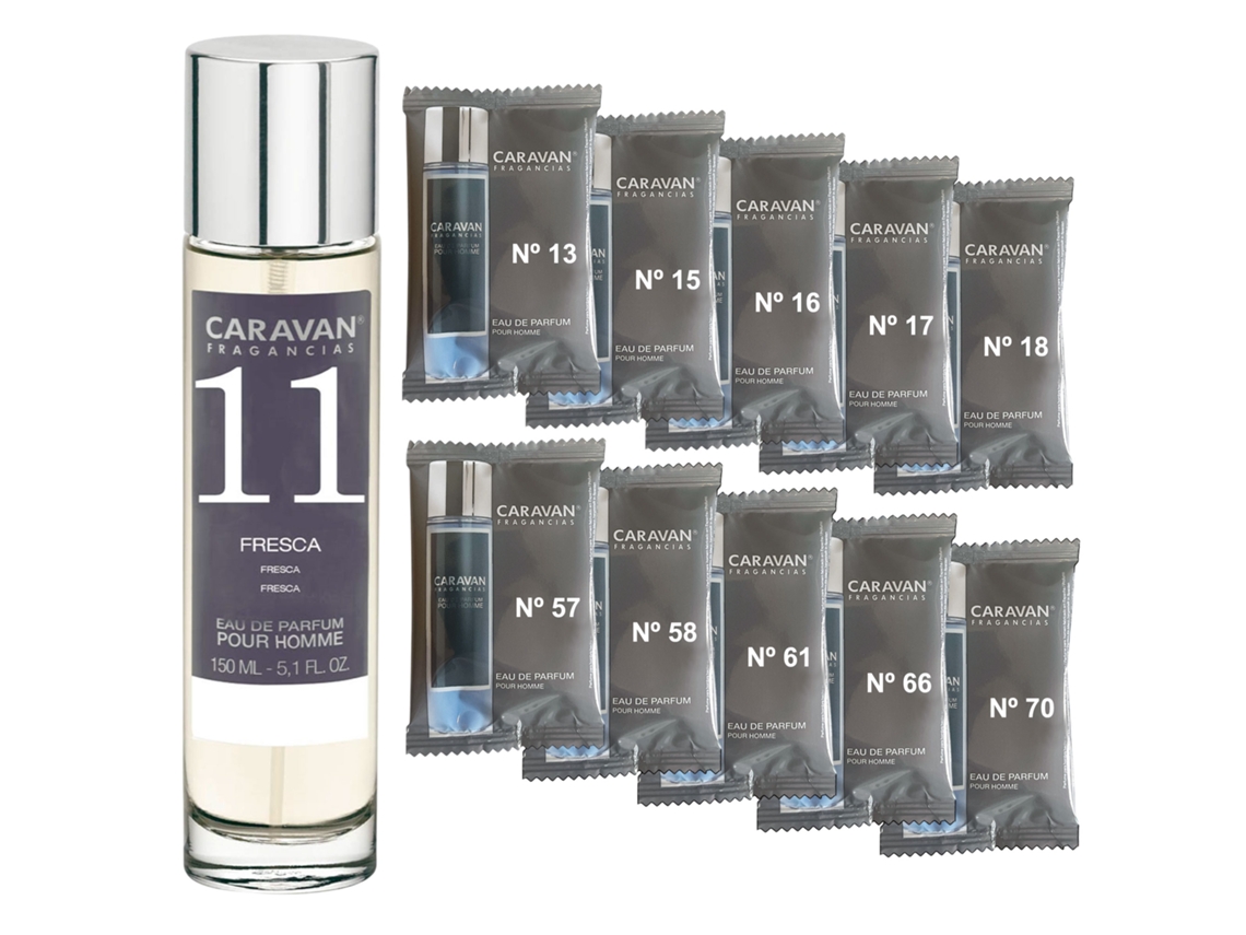 Perfume masculino Caravan Nº11 150 ml Set de 10 frascos de fragancia