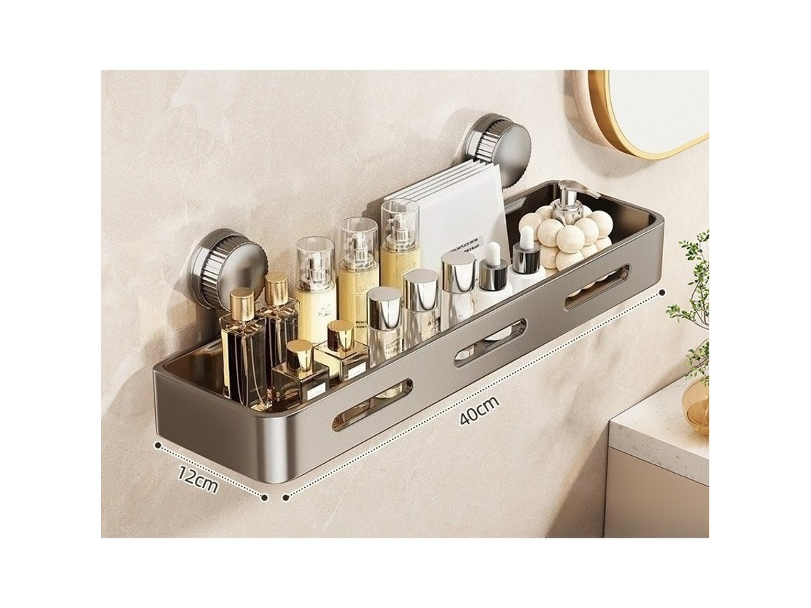 Estantería De Baño De Pared Con Potente Ventosa, Resistente Y Duradera (40 Cm). Gertiz