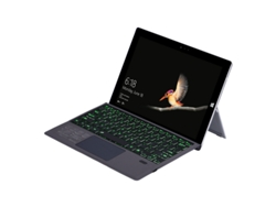 Funda con teclado Bluetooth Fwinl para Microsoft Surface Pro7, teclado táctil con retroiluminación colorida, en portugués y negro