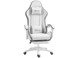 Silla Gaming Ergonómica Reclinable 135 Soporte Lumbar Blanca