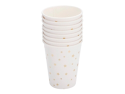 vasos desechables de papel de doble capa de 270 ml para fiestas de cumpleaños y decoración.