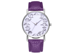 Reloj De Pulsera De Cuarzo Para Mujer Con Correa De Cuero, Marrón Oscuro, Estilo Casual.