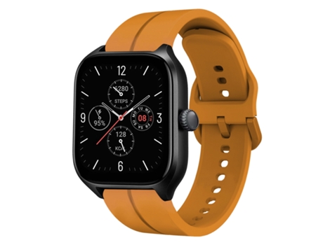 Correa de silicona para reloj inteligente Amazfit GTS 4 con bucle de 20 mm (amarillo ámbar)