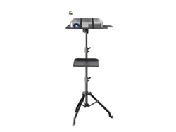 Soporte para proyector, ajustable, con rotación de 360°, ruedas, 145 cm.