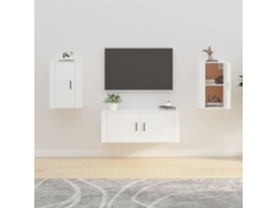 Estantería/Muebles de TV de Pared 2 Pzs 40X34,5X60 Cm Blanco