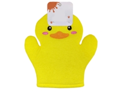 Toalla exfoliante corporal para masaje de baño, diseño de patito amarillo, talla única, apta para niños y adultos.