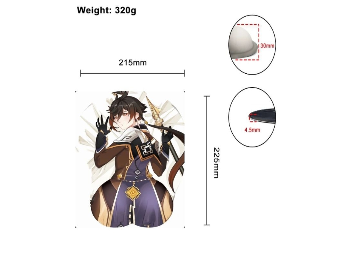 G05 Lh-201 SIURN Alfombrilla de ratón de silicona 3D con dibujos animados de anime