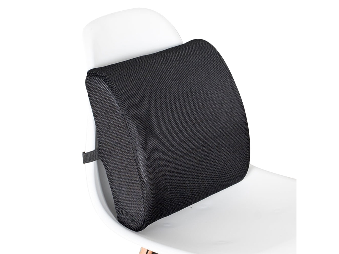 Almohada Ergonómica De Apoyo Lumbar, Almohada De Respaldo De Espuma Viscoelástica, Alivia El Dolor De Espalda, Color Negro Gertiz