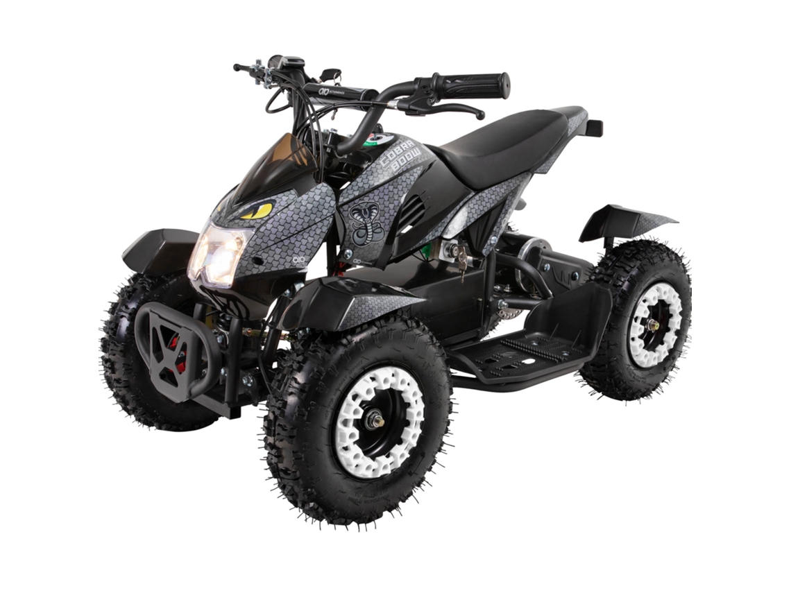 Quad eléctrico Cobra para niños, 800 vatios, hasta 24 km/h, a partir de 8 años, suspensión, 3 baterías de 12 V, frenos de disco. ACTIONBIKE