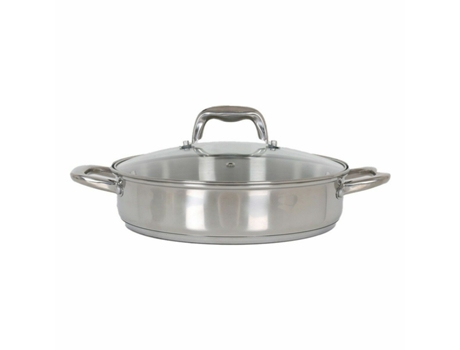Cacerola con Tapa de Cristal QUTTIN 2,2 L 24x6 cm