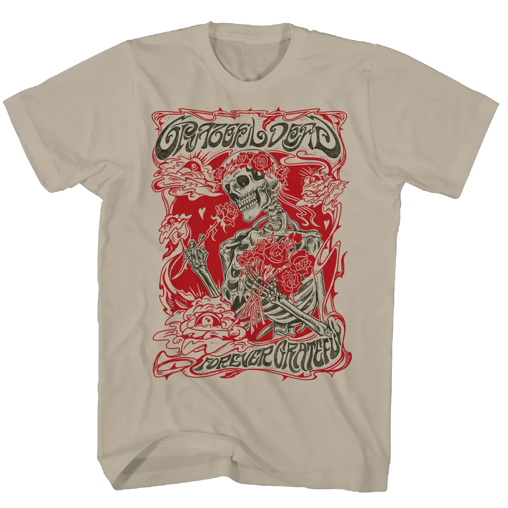 Gratefful Dead Forever Grateful T-shirt Unisex Rockinstone Size:l