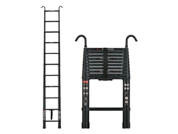 Escalera telescópica, capacidad de 150 kg, altura regulable, 3,2 m.
