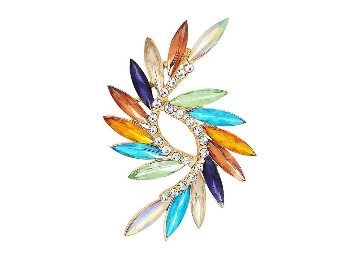 2026-broche De Mujer Con Piedras Strass Y Flor Giratoria, Diseño Fashion De Aleación, Exquisito Y Detallado