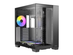 Caja Antec C8 Argb negra con vidrio templado e iluminación Argb personalizable