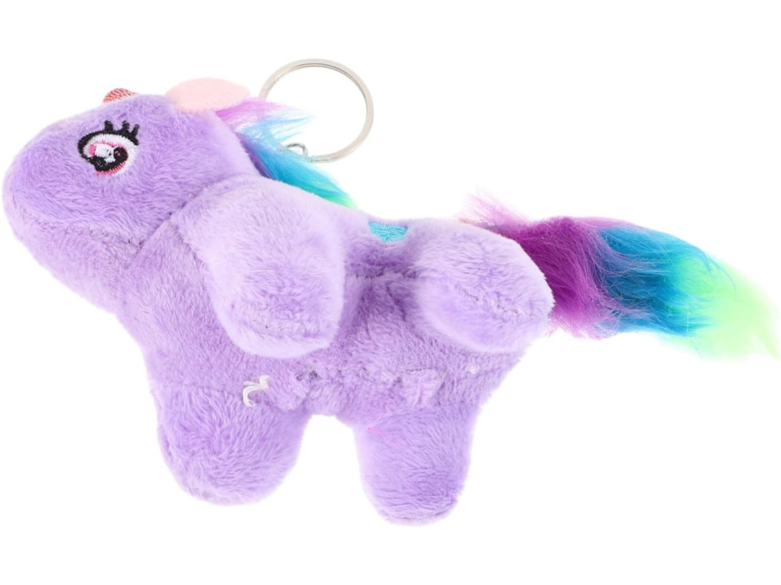 Llavero De Unicornio De Peluche Morado Nuobesty Para Adolescentes, Colgante Decorativo Suave Y Bonito.